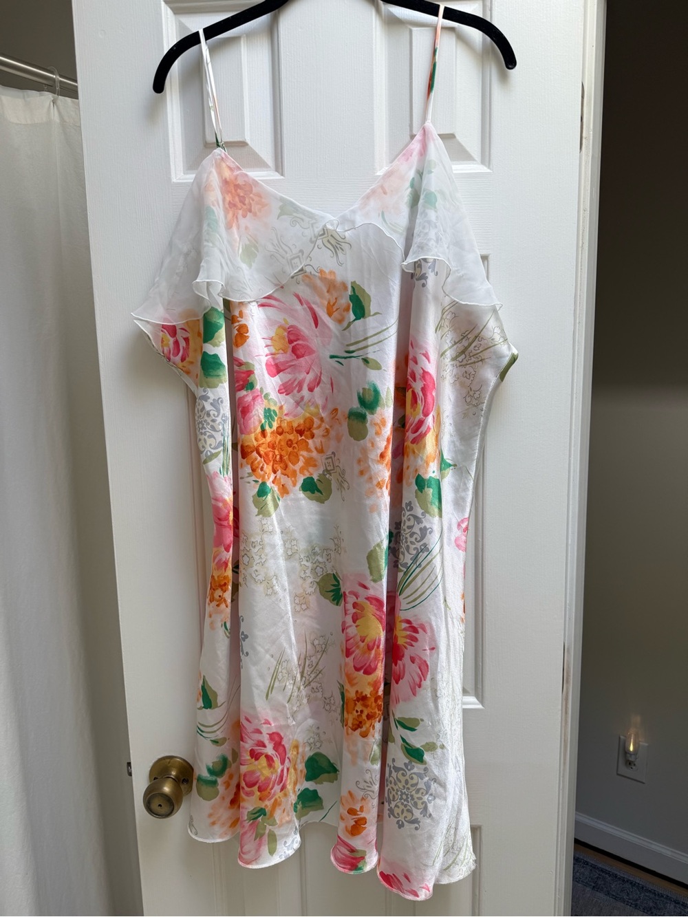 Solange Plus Size 28 Watercolor Floral Slip Dress Cottagecore Midi
